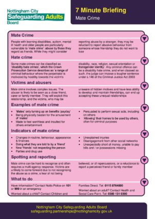 7 minute briefing on Mate Crime
