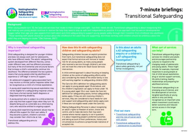 7 minute briefing on Transitional Safeguarding